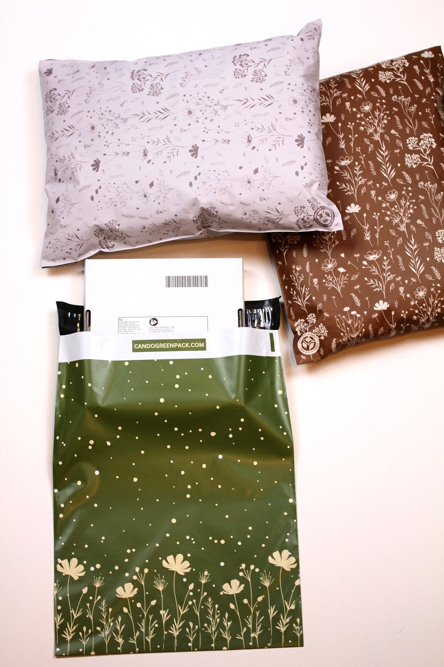 Botanic Bloom Biodegradable Mailers 10" x 13" - Cando Green Pack