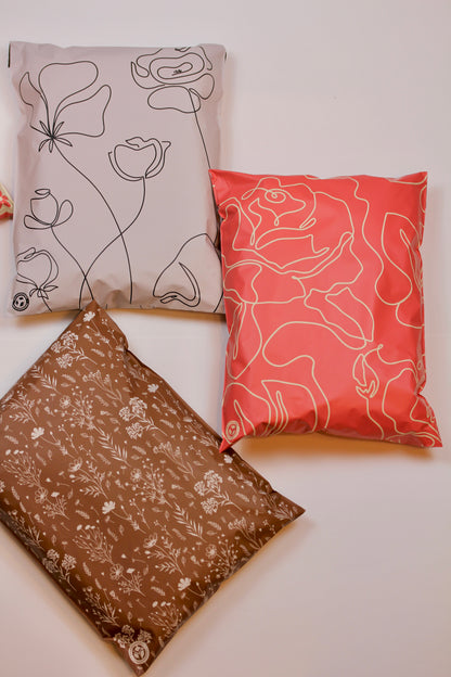 Flora Mocha Mousse Biodegradable Mailers 10" x 13" - Cando Green Pack