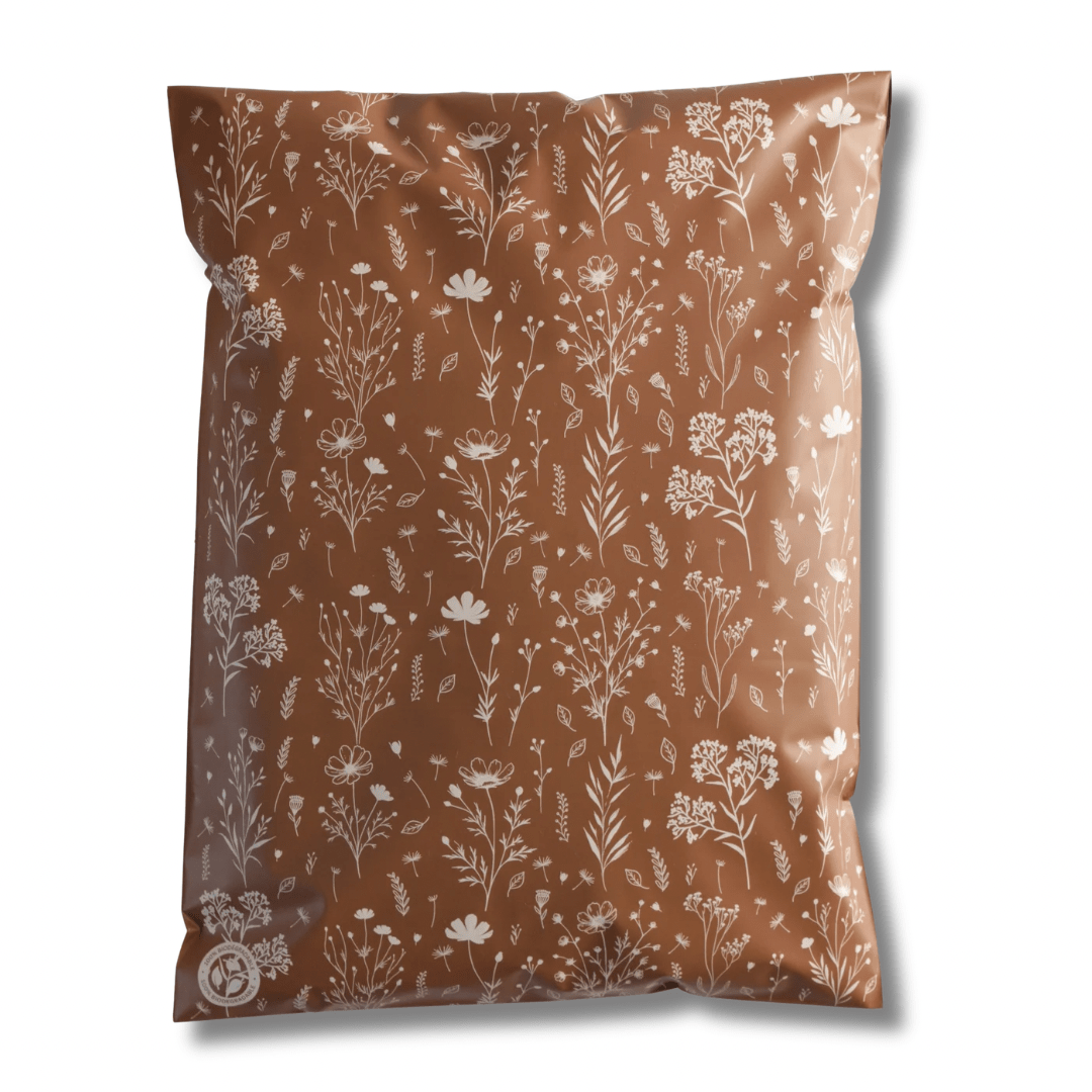Flora Mocha Mousse Biodegradable Mailers 10" x 13" - Cando Green Pack