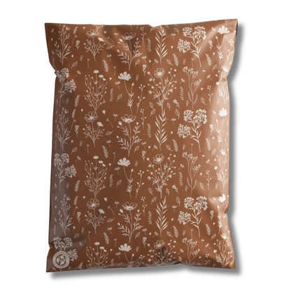 Flora Mocha Mousse Biodegradable Mailers 10" x 13" - Cando Green Pack