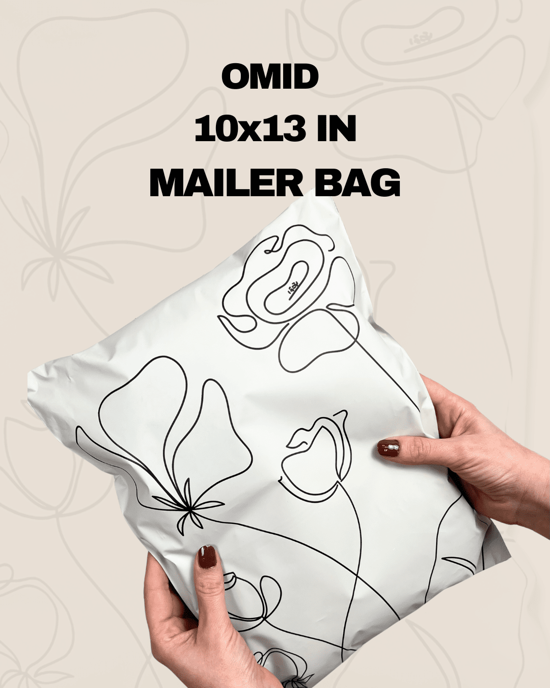 Fleur Lignée Biodegradable Mailers 10" x 13" - Cando Green Pack